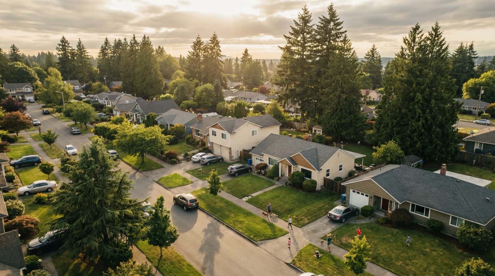 Aerial view of Snohomish County neighborhood