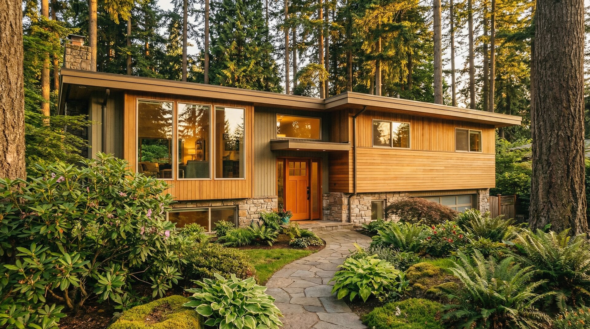 Mill Creek WA home with tree-lined planned community street