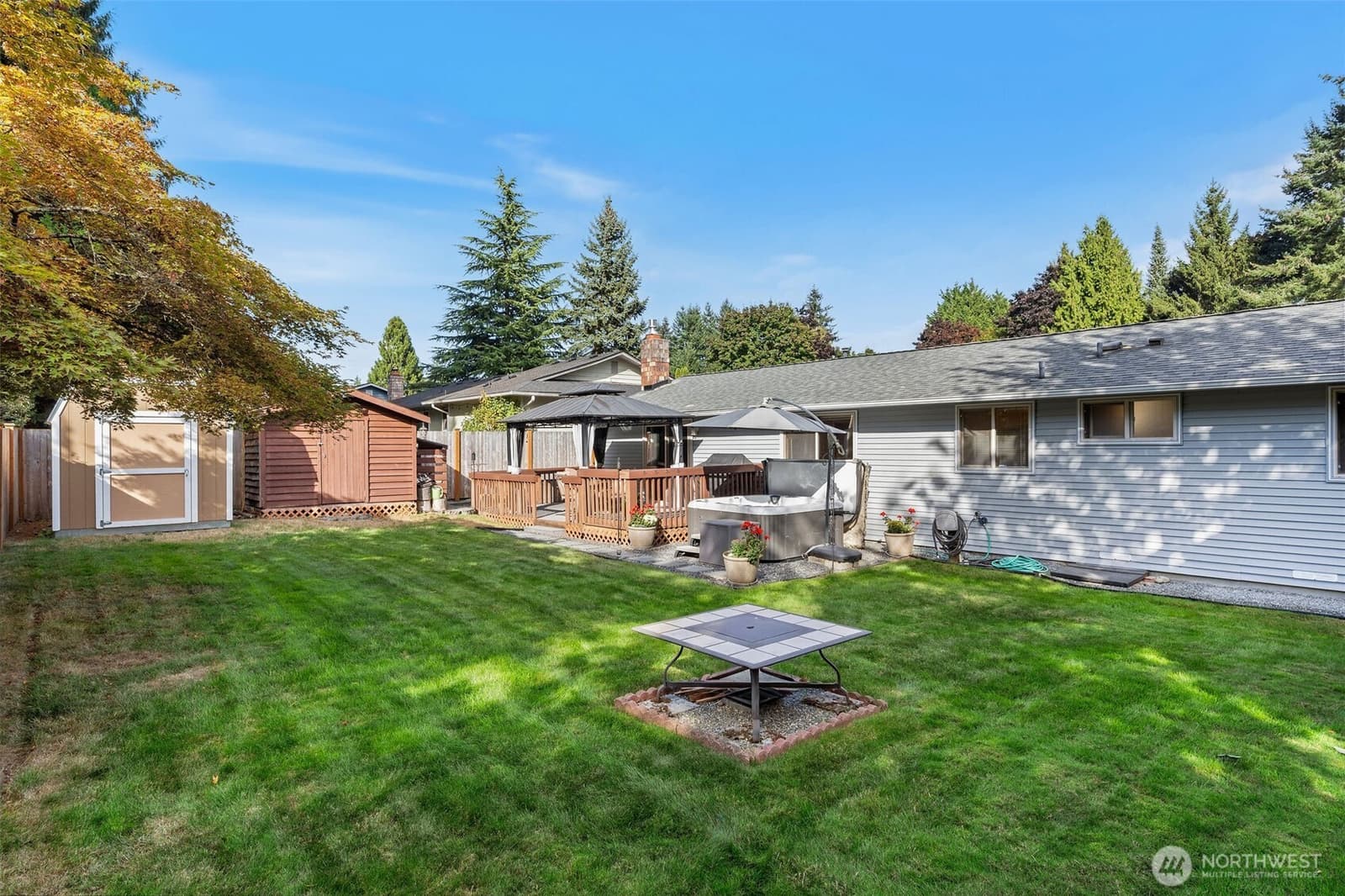 The lot from the back fence line at 17104 24th Ave SE, Bothell WA